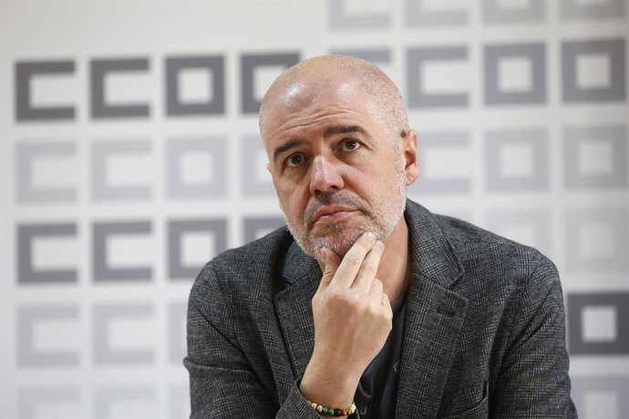 El secretario general de CCOO, Unai Sordo, participa en la asamblea de CCOO PV, en la sede de CCOO Castelló, a 24 de abril de 2024, en Castellón de la Plana, Comunidad Valenciana (España). La asamblea se celebra próxima al día del trabajador que se conmem
