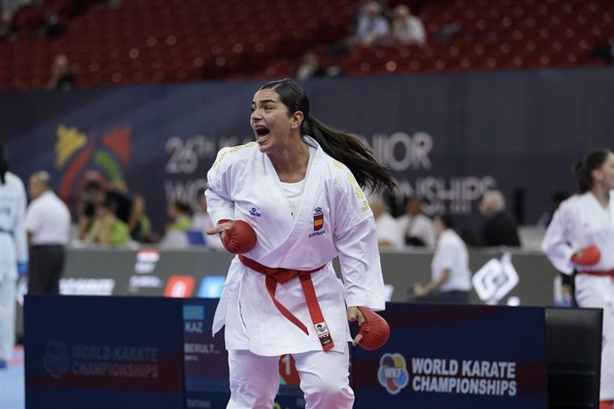 María Torres, número 1 del ránking mundial de kumité, en el Campeonato del Mundo