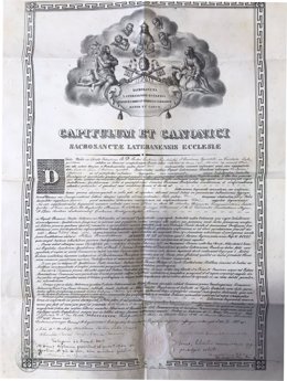 Encuentran un decreto que vincula la iglesia de San Andrés de Calahorra con la Catedral de Roma