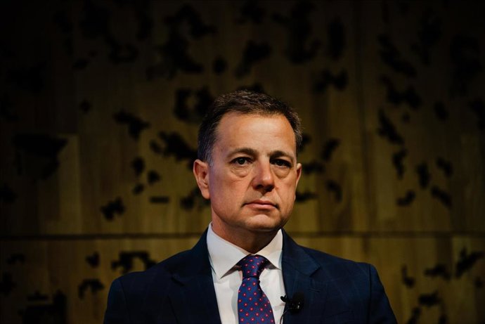 El alcalde de Albacete, Manuel Serrano, en un encuentro del Club Conecta en Madrid