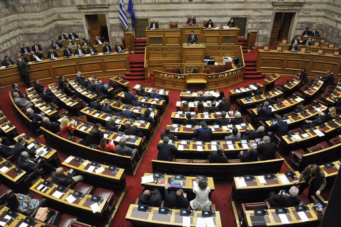 Archivo - December 17, 2022, Athens, Attiki, Greece: View of Hellenic Parliament during session for the state budget.