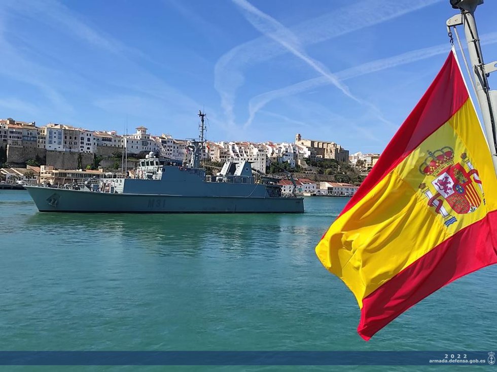 Archivo - Ejercicio multinacional ESP Minex del año 2022, en aguas de Baleares.