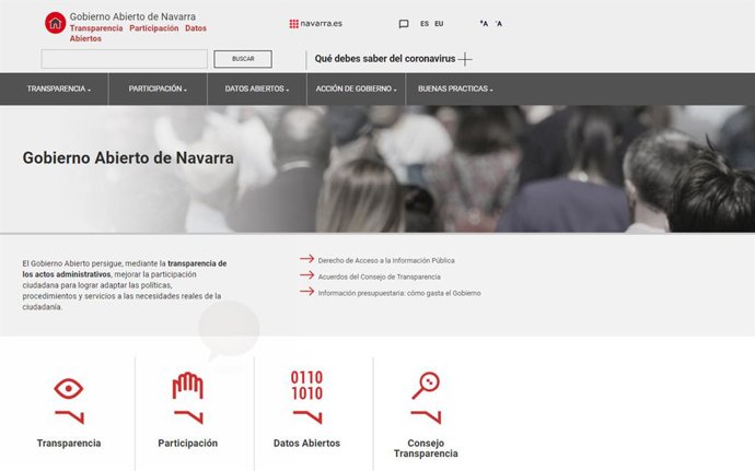 Web de Gobierno Abierto de Navarra