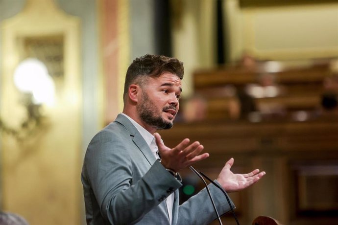 Archivo - El portavoz de ERC en el Congreso, Gabriel Rufián.