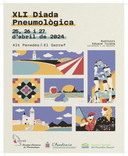 Cartel de la XLI Diada Pneumolgica de la Societat Catalana de Neumologia (Socap)