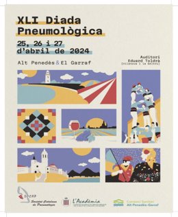 Cartel de la XLI Diada Pneumològica de la Societat Catalana de Neumologia (Socap)