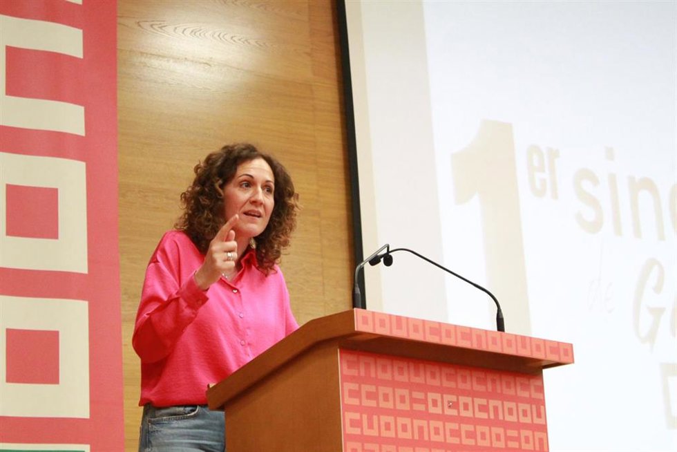 La secretaria general de CCOO de Andalucía, Nuria López, en una imagen de archivo.