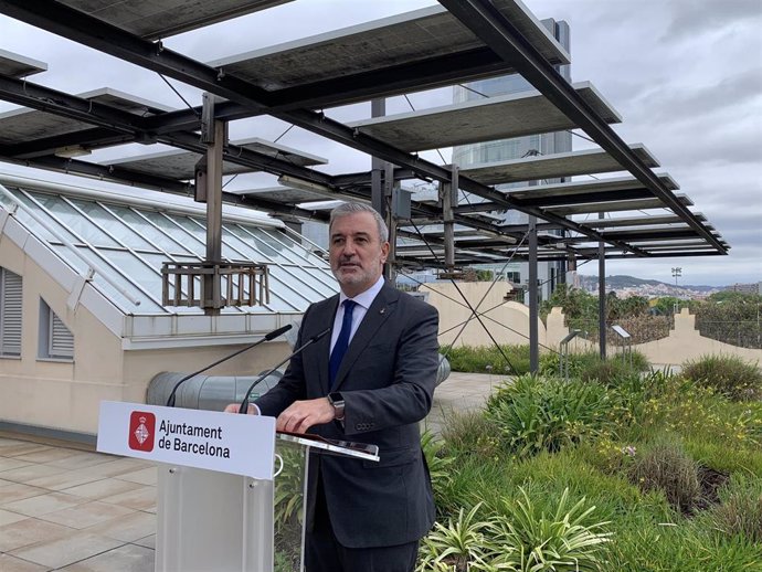 Jaume Collboni este jueves en rueda de prensa.