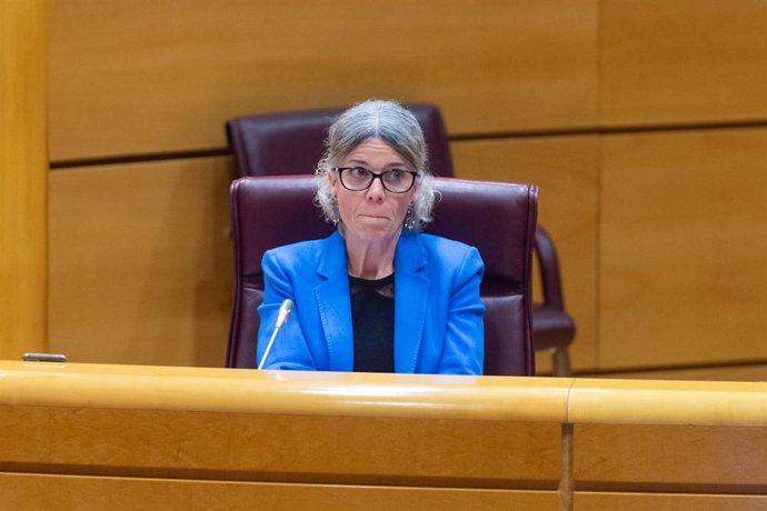 La exdirectora general de Cartera Común de Servicios del Sistema Nacional de Salud y Farmacia, Patricia Lacruz Gimeno, comparece en la Comisión de Investigación sobre los contratos públicos realizados durante la pandemia del COVID-19 en el Senado, a 25 de