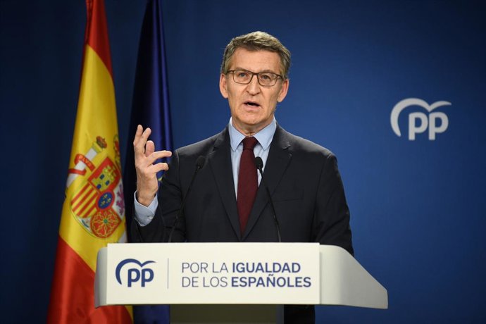 El presidente del PP, Alberto Núñez Feijóo.