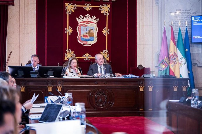 El alcalde, Francisco de la Torre, durante el pleno del Ayuntamiento de Málaga