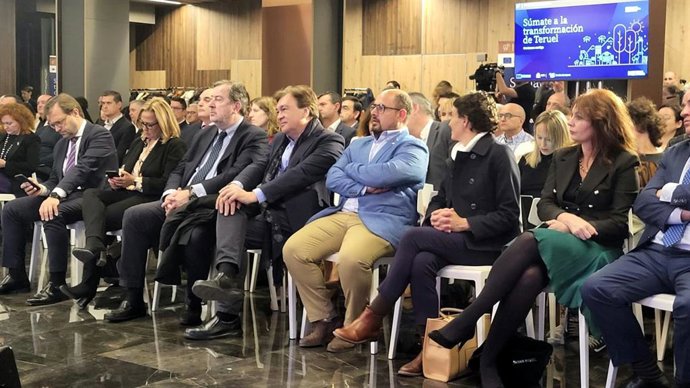 El diputado del PAR, Alberto Izquierdo, en la presentación del Fondo de Transición Justa para Teruel.