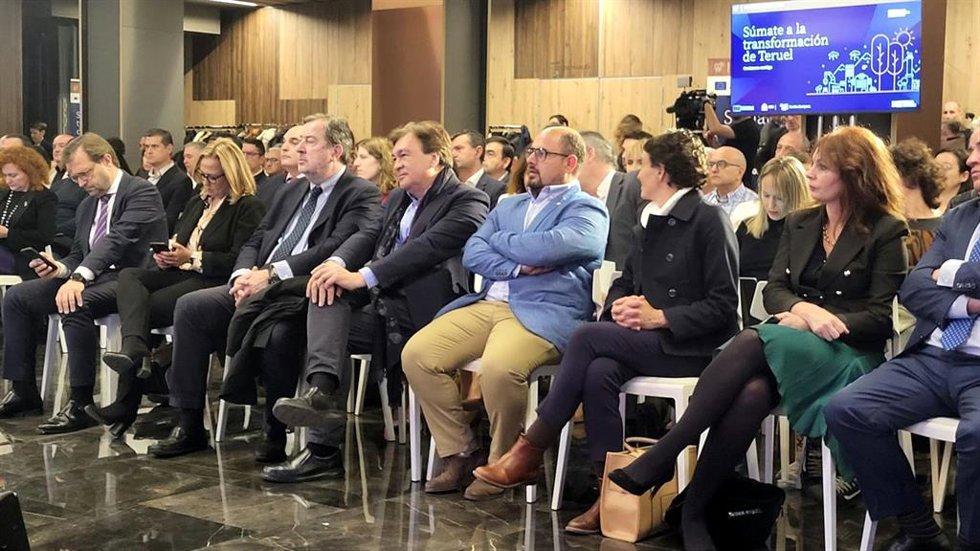 El diputado del PAR, Alberto Izquierdo, en la presentación del Fondo de Transición Justa para Teruel.