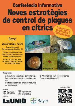 La Unió celebra dem una jornada a Betxí sobre les noves estratgies de control de plagues en cítrics