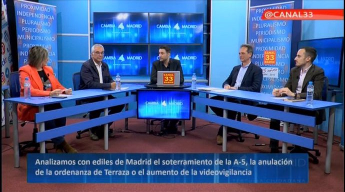 Carlos Izquierdo, portavoz del Grupo Municipal Popular en el Ayuntamiento de Madrid, en la tertulia de Canal 33 TV Madrid