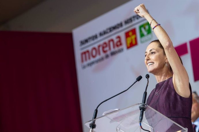 Archivo - La candidata a la Presidencia de México por Morena, Claudia Sheinbaum