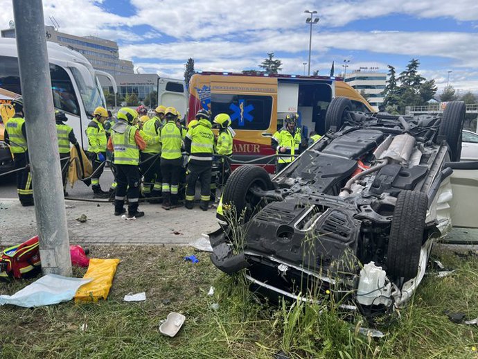 Una mujer grave en un accidente en la A-1