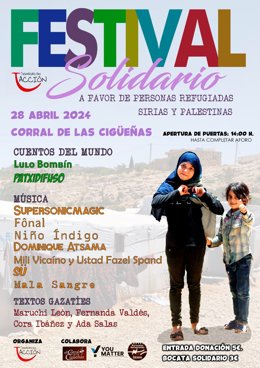 Cartel del festival solidario organizado por Sonrisas en Acción en Cáceres