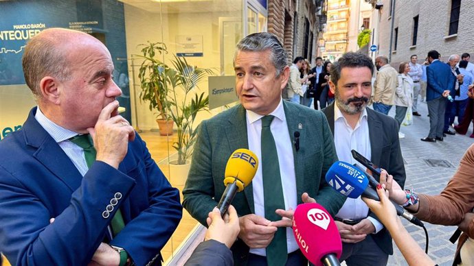 El vicesecretario de Coordinación Institucional del PP andaluz, Antonio Sanz, en Antequera.