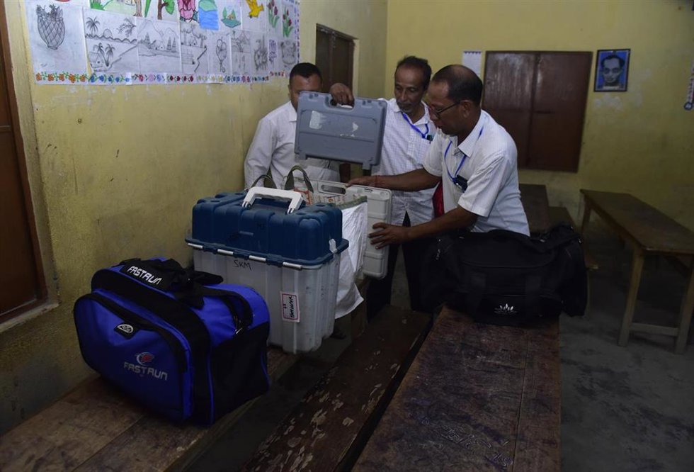 Colegio electoral en India