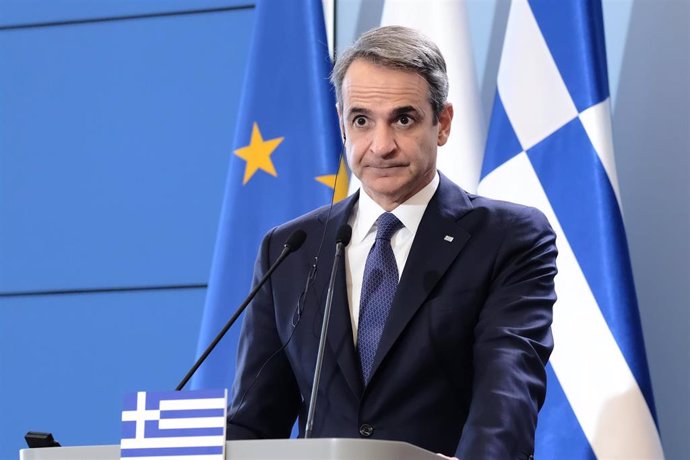 El primer ministro de Grecia, Kyriakos Mitsotakis, durante una visita oficial a Polonia (archivo)