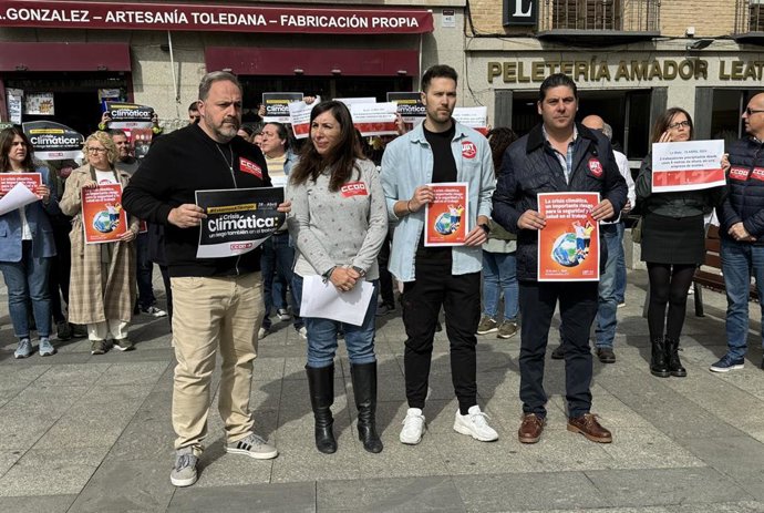 Concentración en Toledo con motivo del Día Mundical de la Segurida y la Salud en el Trabajo
