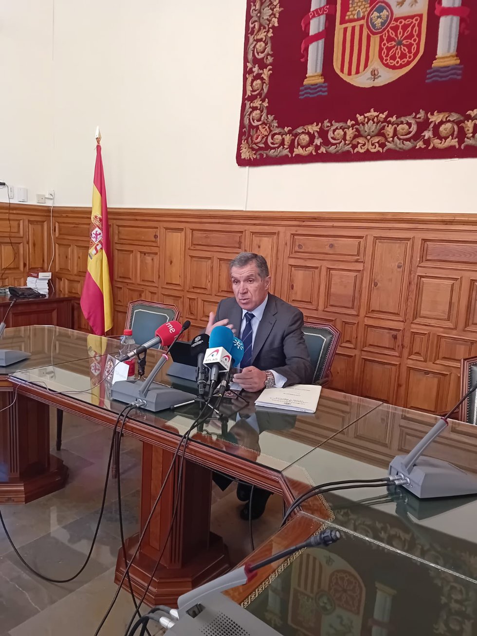El presidente del TSJA, Lorenzo del Río, presenta la memoria de actividad correspondiente a 2023.