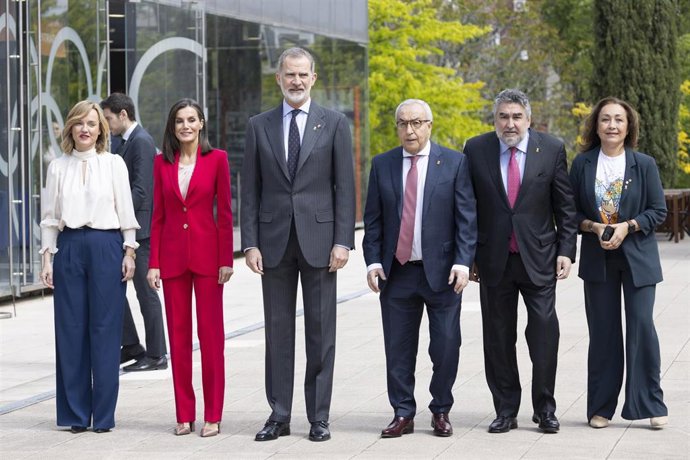 Pilar Alegría, la Reina Letizia, el Rey Felipe VI, Alejandro Blanco, José Manuel Rodríguez Uribes y Victoria Cabezas llegan al acto conmemorativo  los Juegos de Barcelona y Albertville 92