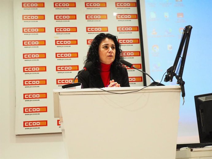 Archivo - La secretaria general de CCOO PV, Ana García