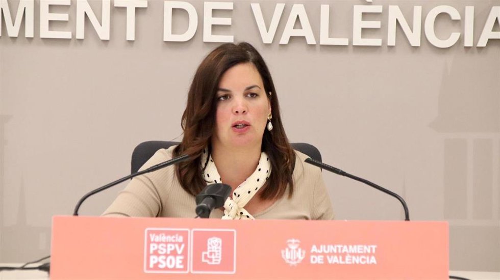 La portavoz del PSPV-PSOE en el Ayuntamiento de Valncia, Sandra Gómez, en una imagen reciente.