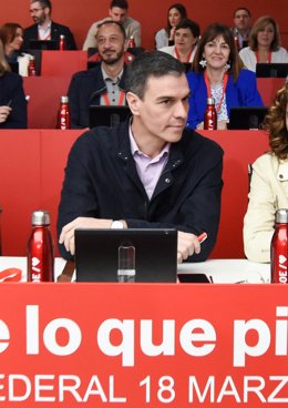 Archivo - El secretario general del PSOE y presidente del Gobierno, Pedro Sánchez, durante la reunión del Comité Federal 'Defiende lo que piensas', en la sede federal del PSOE, a 18 de marzo de 2023, en Madrid (España). Durante la reunión, se ha abordad
