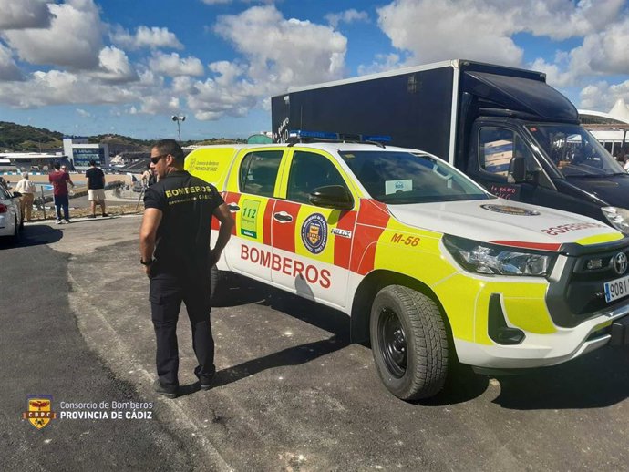 Archivo - Bomberos en el circuito de velocidad Ángel Nieto (Jerez de la Frontera, Cádiz).