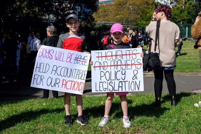 Manifestación contra la violencia machista en Australia 