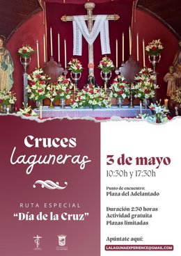 La Asociación Cruces de Mayo Ciudad de La Laguna organiza este año una ruta guiada especial con motivo del 'Día de la Cruz'. La iniciativa está dirigida por el historiador y divulgador Néstor Verona