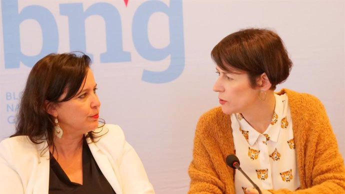 La portavoz nacional del BNG, Ana Pontón, y la eurodiputada Ana Miranda