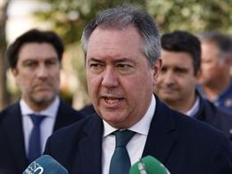 El secretario general del PSOE-A, Juan Espadas, antes de participar en el COmité Federal del PSOE.