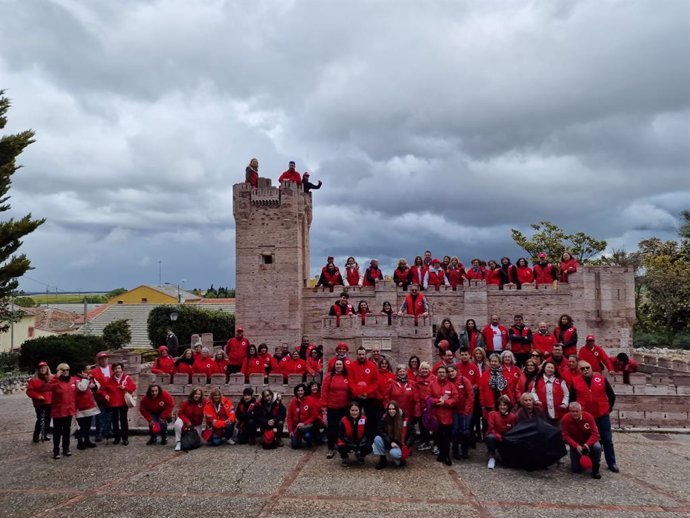 Voluntarios en el Encuentro Provincial de este sábado en Olmedo (Valladolid).