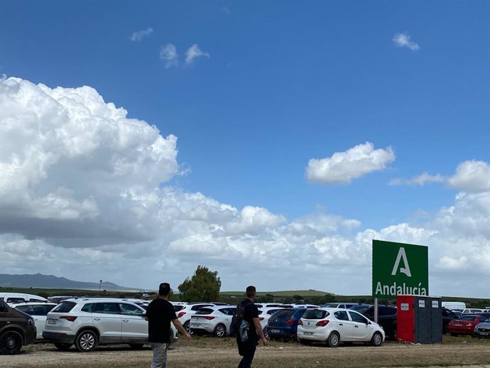 Parking del Gran Premio de Jerez de la Frontera (Cádiz).