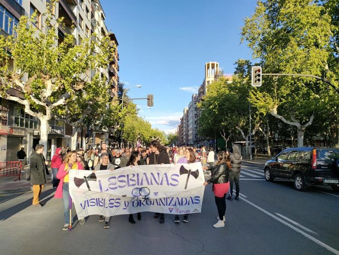 Manifestación recorre el centro de Logroño para seguir luchando "por la igualdad y justicia de las mujeres lesbianas"