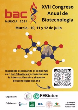 Cartel del Congreso Anual de Biotecnología (BAC) Murcia 2024