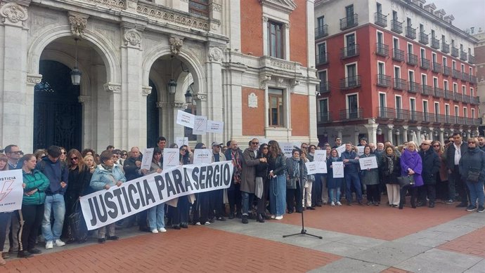 Homenaje a Sergio Delgado en la Plaza Mayor de Valladolid.