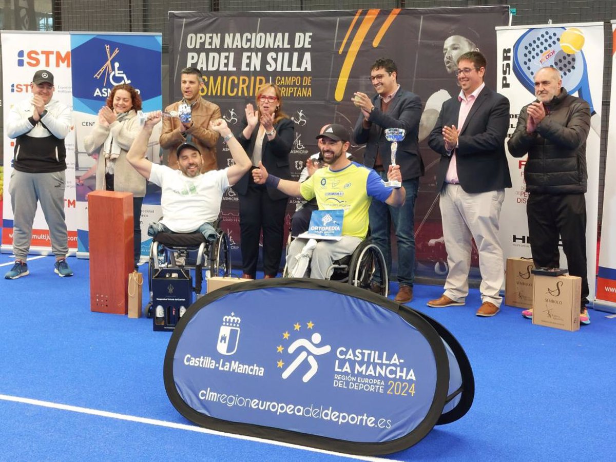 Más de 40 jugadores de todo el país participan en Campo de Criptana en el VI Open Nacional de Pádel en Silla de Ruedas