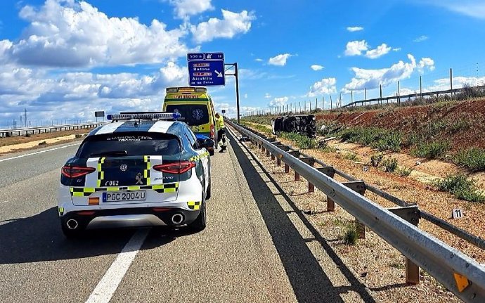 Accidente de tráfico en la A-15 en Alcubilla (Soria).