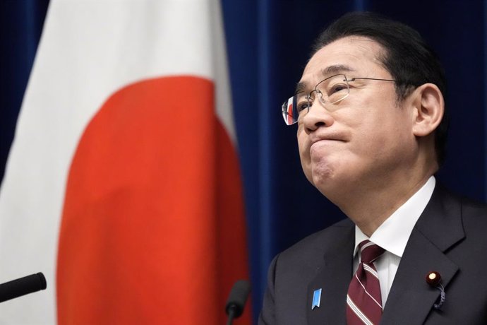 Archivo - March 28, 2024, Tokyo, Japan: Japan's Prime Minister Fumio Kishida listens a question from a journalist at a press conference Thursday, March 28, 2024, in Tokyo.