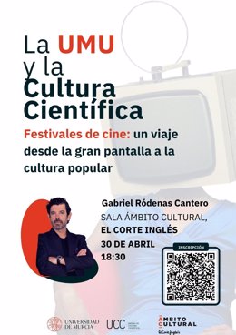 Cartel de la charla de Gabriel Ródenas