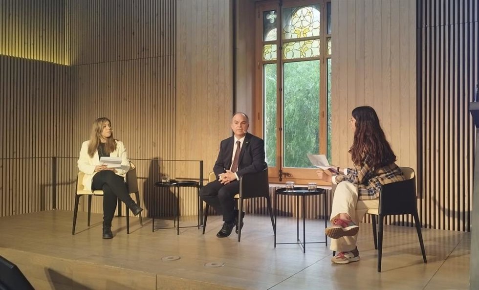 El secretario general de Junts, Jordi Turull, en una conferencia organizada por El Periódico.