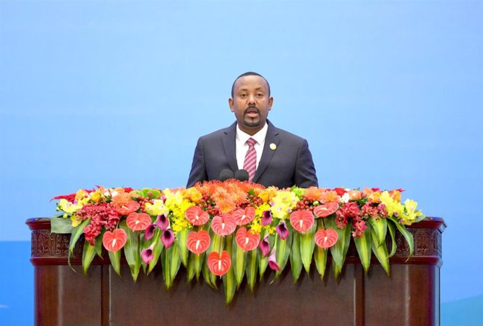 Archivo - El primer ministro de Etiopía, Abiy Ahmed, durante una visita oficial a China (archivo)