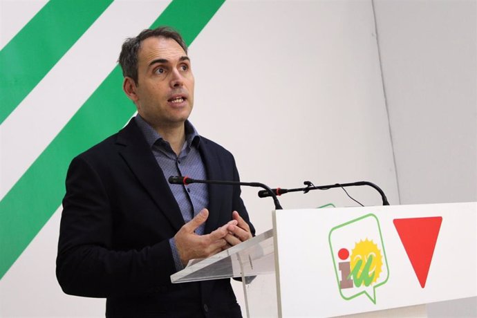 El coordinador de IU Andalucía y diputado de Sumar en el Congreso, Toni Valero, este lunes