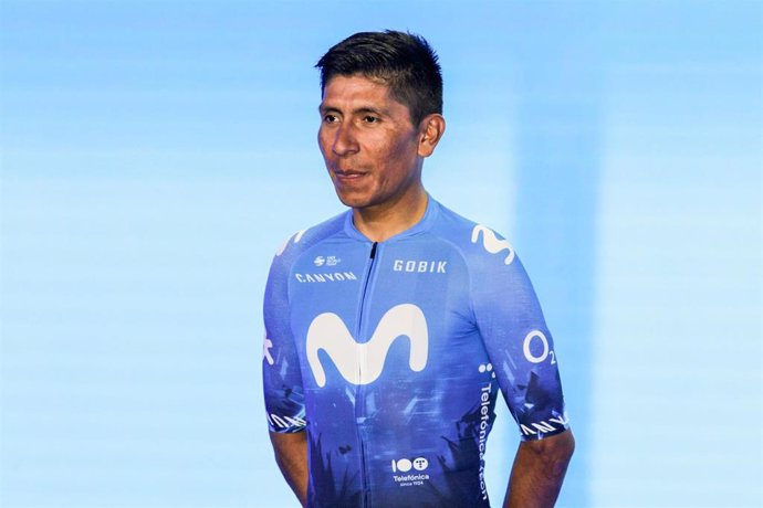 Archivo - Nairo Quintana, colombian cyclist of the Movistar team, looks on during the presentation of Movistar Team for the 2024 cycling season celebrated at Movistar headquarters on December 21, 2023, in Madrid, Spain.