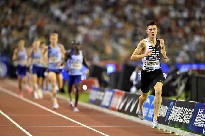 Archivo - El atleta noruego Jakob Ingebrigtsen durante una competición